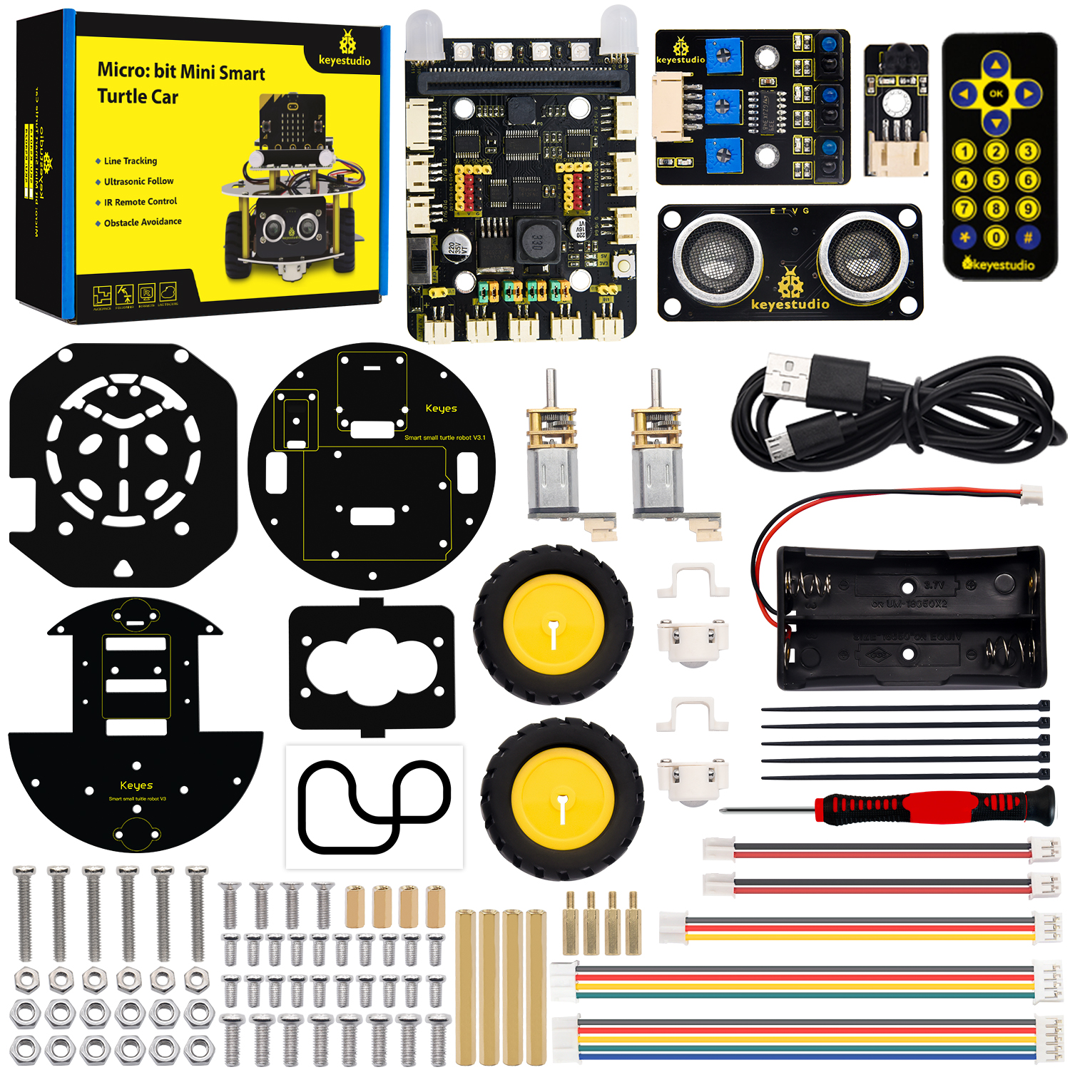 KS4014 TORTUGA-bit robot coche para microbit sin tablero