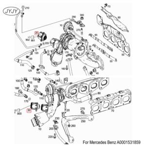 A0001531859 Solénoïde de turbocompresseur, vanne de commande de turbocompresseur, vanne de dérivation, <span class=keywords><strong>test</strong></span>ée, neuve, OEM pour Mercedes-Benz M270 M274 - Product Image 5