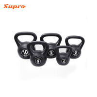 Haltères Supro de haute qualité en gros pour le sport, la musculation, le fitness 2kg 4kg 6kg 8kg, vinyle plastique, ciment, Kettlebell
