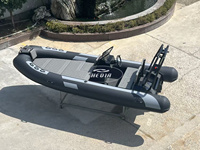 Bateau semi-rigide Haide Rib 480, bateau semi-rigide à coque en aluminium, bateau semi-rigide 480 Hypalon, bateau de pêche à console centrale, mini-bateau, bateau gonflable, bateaux pneumatiques