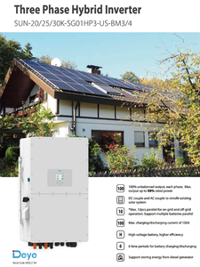 Inversores híbridos para el área caribeña SUN-30K-SG01HP3-US-BM4 Trifásicos 220V 15kw 20kw 25kw 30kw para sistema híbrido - Product Image 4