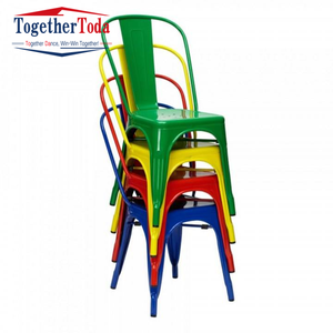 Sillas de Comedor Metálicas Industriales Apilables al por Mayor para Restaurantes, Bistrós, Cafeterías, Bares y Exteriores (Estilo Europeo/Reino Unido) - Product Image 1