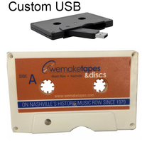 Clé USB personnalisée en forme de cassette avec logo, 64 Mo, 256 Mo, 512 Mo, 1 Go, 2 Go, 4 Go, pour merchandising de concert, cadeaux musicaux, souvenirs, impression