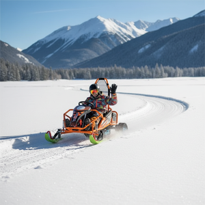 QIQU freins à disque hydrauliques et ski avant 40km de portée manège d'hiver 48V 500W piste de neige pour enfants motoneige électrique - Product Image 1