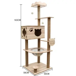 Fashion Design Pet Product Multi-Level Cat Tree Wtih Mat Big Home Furniture for Cat Scratching