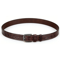 Ceinture en cuir PU motif crocodile, style designer, décontractée et habillée, pour homme