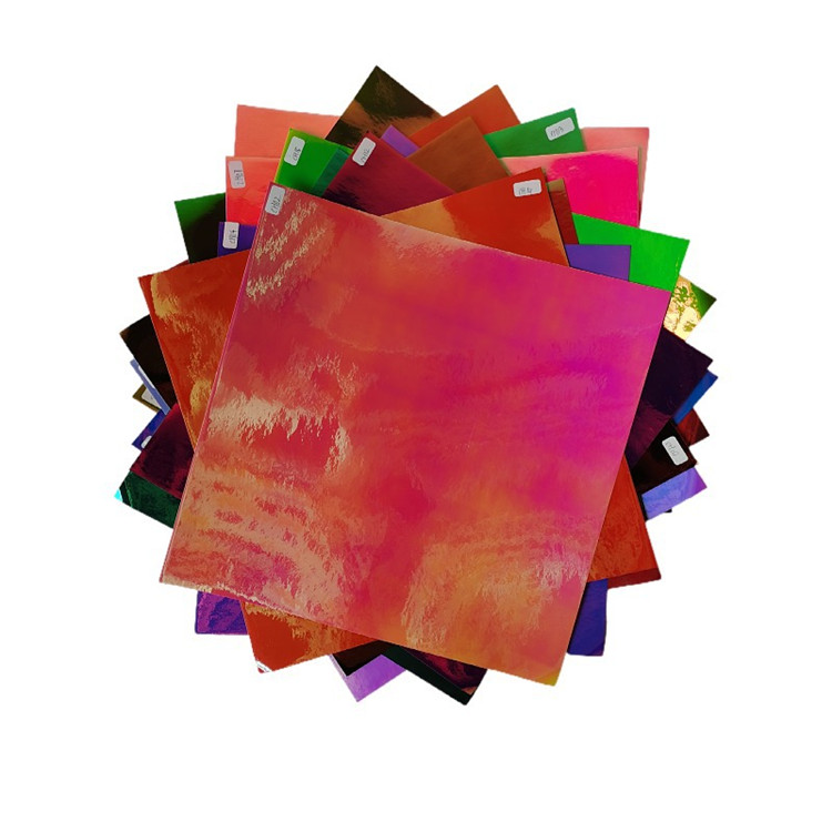 Самоклеящиеся виниловые листы 12x12 дюймов, универсальные цвета, водостойкая резка, хромированная голографическая Лазерная хромированная радужная пленка из ПВХ «сделай сам»