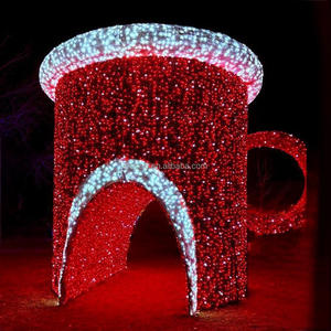 Motivo Navideño de Campanas con Luces LED 3D para Exteriores, Ideal para Iluminación Comercial de Patios y Festivales - Product Image 6