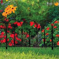 Poudres de vinyle enduites pelouse jardin Iris bordure clôture panneau lié jardinage bord cour parc vert doux gris anthracite
