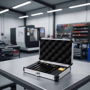 Herramientas de torno de carburo indexables, juego de 7 piezas de 1/2 pulgada, brocas de torno CNC para corte de metal 40Cr súper duras, compactas y portátiles - Product Image 2