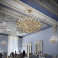 Lustre en cristal de décoration de restaurant de luxe grands lustres en cristal maria theresa K9