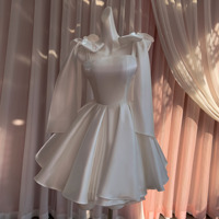 Robe Courte de Bal Vintage en Cachemire Style Français avec Nœud Papillon, Tailles S-2XL, Séchage Rapide, Nouveau Modèle, Jupe Bouffante, Idéale Anniversaire, Vente en Gros