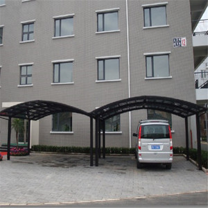 Nouveau Style <span class=keywords><strong>Carport</strong></span> Extérieur en <span class=keywords><strong>Aluminium</strong></span> Gris <span class=keywords><strong>Sur</strong></span> <span class=keywords><strong>Mesure</strong></span>, Toit en Polycarbonate, Résistant aux Vents Forts et aux Fortes Charges de Neige - Product Image 5