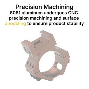 Anneaux de montage et supports en aluminium BANGBANG de 30 mm pour rails de 20 mm, 3 rangées de vis, hauteur centrale 1 po (marron) - Product Image 4