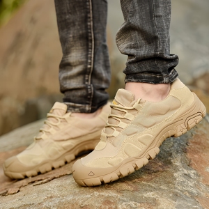 Scarpe da Trekking Unisex di Grandi Dimensioni, Traspiranti, per Escursionismo e Montagna, con Tomaia in Pelle Scamosciata, Suola in Gomma e Chiusura con Lacci - Product Image 1