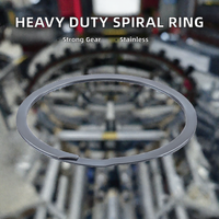 Anneaux de retenue robustes en acier inoxydable à spirale interne à 2 tours, 40-52 HRC, anneau élastique en fil métallique sans oreille, norme britannique