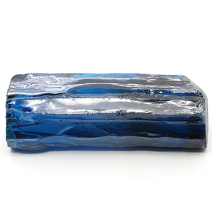 Synthetic raw material rough uncut dark sapphire blue gemstone raw aquamarine stone