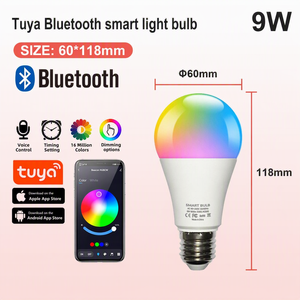 หลอดไฟ LED อัจฉริยะ ขั้ว E27 ควบคุมผ่านมือถือ เปลี่ยนสีได้ RGBCW ปรับแสงบรรยากาศได้ รุ่น A19 ทรงกลม ลายกราฟฟิตี - Product Image 6