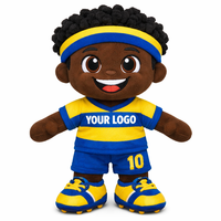 Peluche personnalisée de joueur de football avec logo sur mesure, jouet en peluche doux pour les événements des fans et la promotion de l'équipe