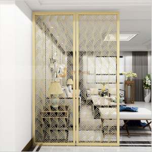 EX067 Customized Laser Cut Metal <b>Screen</b> Room Divider <b>Screen</b> Stainless Steel Partition <b>Wall</b> Partition <b>Screen</b> Panel Modern Design - Product Image 4