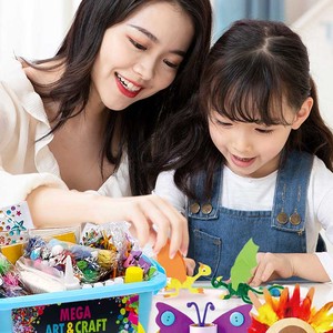 ชุดงานฝีมือเด็ก MOQ ต่ำ ชุดอุปกรณ์ DIY ครบชุดพร้อมกล่องเก็บแบบพกพา สำหรับกิจกรรมงานฝีมือในโรงเรียนอนุบาลและโฮมสคูล - Product Image 4