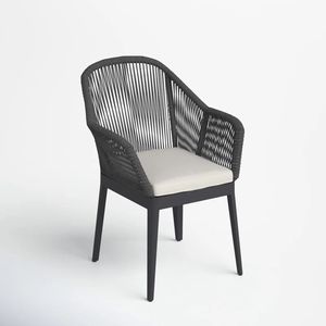 Vente en gros Canne de restaurant en frêne noir <span class=keywords><strong>Fauteuil</strong></span> de salle à manger en <span class=keywords><strong>rotin</strong></span> moderne de luxe pour hôtel en <span class=keywords><strong>métal</strong></span> avec coussin - Product Image 4