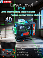 BIYOTI haute précision 16 lignes 4d 360 degrés niveau Laser ligne croisée faisceau vert niveau Laser équipement de nivellement automatique