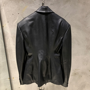 <span class=keywords><strong>Chaqueta</strong></span> de Cuero Genuino de Oveja Negra, Suave, Ajustada y Elegante para Mujer, en Oferta - Product Image 2