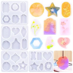 M40753 Pendentif Collier Pull Tablettes de Cire Irrégulières <span class=keywords><strong>Moule</strong></span> Ornement Os Rond <span class=keywords><strong>Moule</strong></span> Résine Silicone - Product Image 1