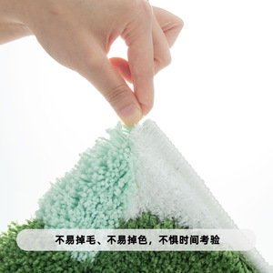 Alfombra de baño cuadrada de microfibra absorbente antideslizante con diseño minimalista y patrón de plantas, estilo transfronterizo. - Product Image 3