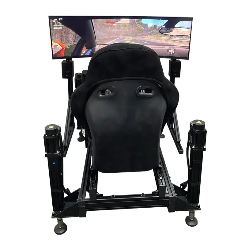 Dinibao dynamic 4 DOF three screen dynamic motion racing car driving game per arcades game center