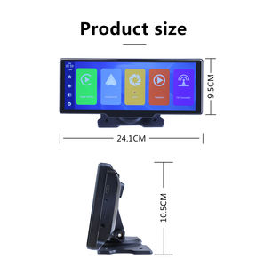 Monitor CarPlay inalámbrico de 10,26 pulgadas, pantalla IPS, Android, táctil automático, WIFI, FM, BT 5,0, cámara de salpicadero retrovisor, reproductor Multimedia AUX - Product Image 1