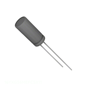 Condensateur radial TH à trou traversant 56 µF 16YXG56MEFC5X11 CAP ALUM 56UF 20% 16V - Product Image 1