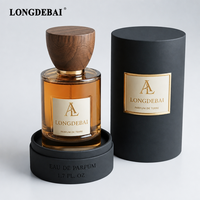Bouteille de parfum vide en verre épais transparente, ronde, avec pulvérisateur à sertir, 30ML 50ML 100ML 200ML 250ML, vente en gros