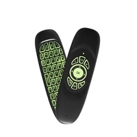 Alta calidad C120 RGB retroiluminado 2,4G Control remoto inalámbrico batería recargable Mini teclado Air Mouse para Mini PC TV Box