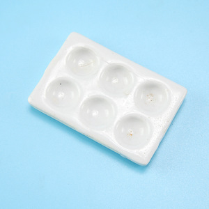 Placa de reacción de porcelana, placa colorimétrica de 6 celdas, equipo de laboratorio químico, consumibles de laboratorio para escuelas secundarias. - Product Image 1