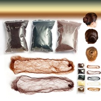 Filet à cheveux Invisible de couleur Blonde noire, ouverture élastique de 5mm 20 pouces, filet à cheveux en maille pour perruque, filet à cheveux de danse pour petits pains filets à cheveux en Nylon