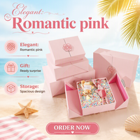 Boîte cadeau de luxe écologique à double porte avec fermeture magnétique en feuille d'or, design personnalisable pour la Saint-Valentin, les mariages et les propositions de mariage