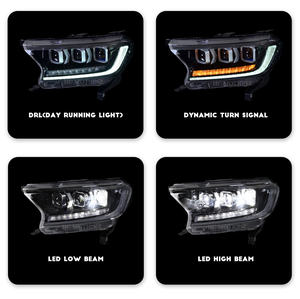 HCMOTIONZ montaje de lámpara delantera LED de fábrica 2015-2020 para Ford Ranger Compatible 6000K Faro de coche para T6 T7 VT4 4X4 Pickup Arqu - Product Image 5