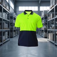 Camisetas Polo de Trabajo de Alta Visibilidad Personalizadas para Hombre, Uniformes de Seguridad Fluorescentes, Transpirables, de Secado Rápido, Material de Poliéster y Seda