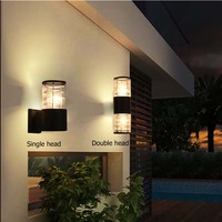 Lampu Dinding LED Aluminium dengan Diffuser Kaca Tempered E27 Tahan Air IP65 untuk Kamar Tidur Kantor Koridor AC85-265V 3000K 4000K 6500K