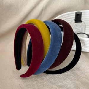 Diadema de terciopelo de diseño exclusivo y temperamental, sencilla y versátil para mujer, joyería de moda para uso diario, novedad popular 2026 - Product Image 4
