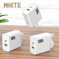 120W PPS USB C Hızlı Şarj Cihazı QC3.0 Çift Portlu Duvar Şarj Cihazı Güç Adaptörü ABD İngiltere AB Fişi iPhone Samsung Telefon Dizüstü Bilgisayar Tablet için