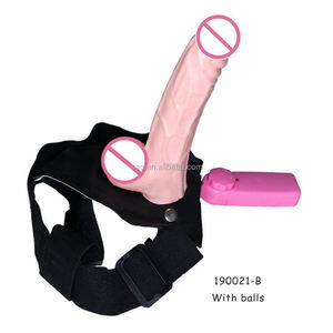 Verstelbare leren slipje, gepassioneerde <span class=keywords><strong>strapon</strong></span> met vibrerende penis en riem, seksspeeltje, strap-on dildo voor vrouwen en lesbiennes - Product Image 3