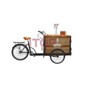 Bicicleta eléctrica de carga para comida, carrito de comida móvil, remolque