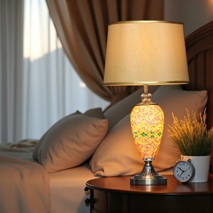 Mosaïque turque faite à la main Double lumière lampe de Table pour la décoration intérieure et l'éclairage Vintage mosaïque turque Double lumière - Product Image 4