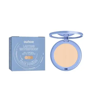 Nouveau visage imperméable pressé réglage poudre fond de teint longue durée mat contrôle de l'huile maquillage naturel poudre minérale cosmétiques - Product Image 1