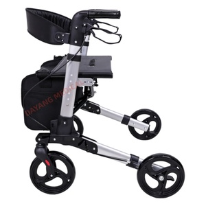 Robust Stable Lightweight <strong>Adult</strong> Elderly Handicapped Folding 4 Wheels Aluminum Rollator <strong>Walker</strong> <strong>With</strong> <strong>Seat</strong> for Disabled - Product Image 2