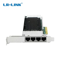 Carte réseau PCI Express x8 10 Gigabit quad copper port RJ45 basée sur le jeu de puces XL710 stable