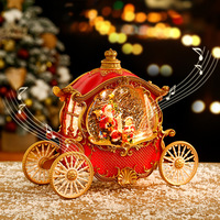 Lanterne musicale de Noël, petite décoration pour la veille de Noël, arrangement de cadeaux, veilleuse, plastique écologique, UV Noël